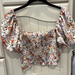 Floral Puff Sleeve Top